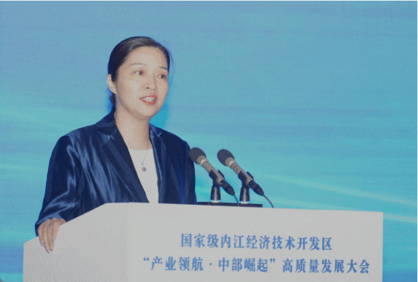 集團董事長陳谷音受邀參加國家級內江經濟技術開發區“產業領航·中部崛起”高質量發展大會 集團董事長陳谷音受邀參加國家級內江經濟技術開發區“產業領航·中部崛起”高質量發展大會