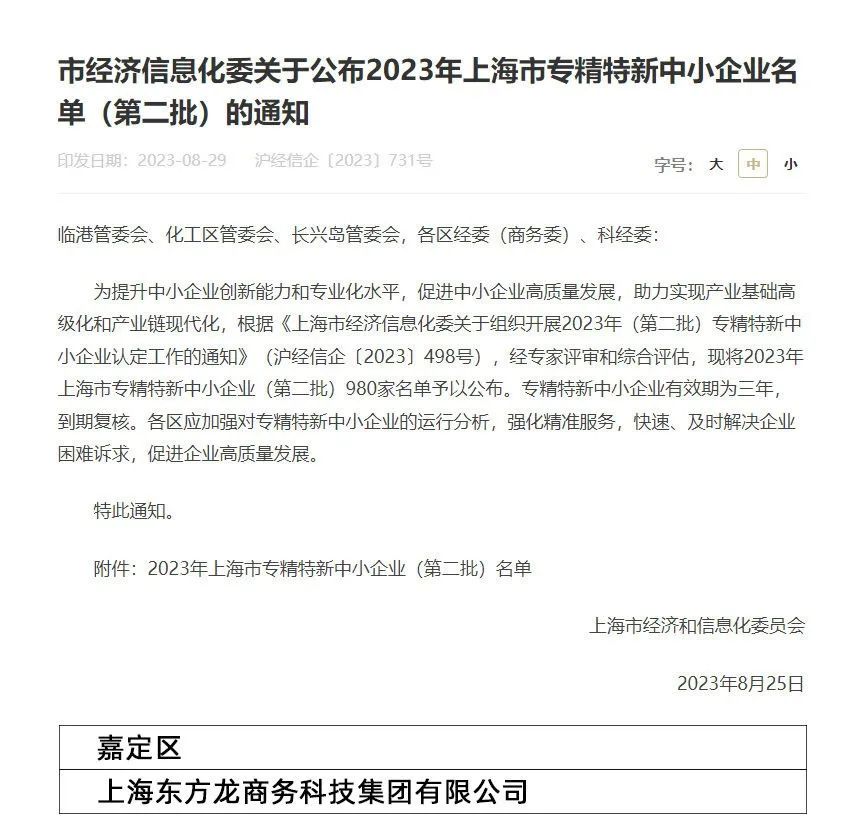 【運營服務地圖】務實篤行做精服務,集團喜獲“專精特新”榮譽稱號! 【運營服務地圖】務實篤行做精服務,集團喜獲“專精特新”榮譽稱號!